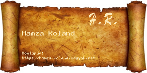 Hamza Roland névjegykártya
